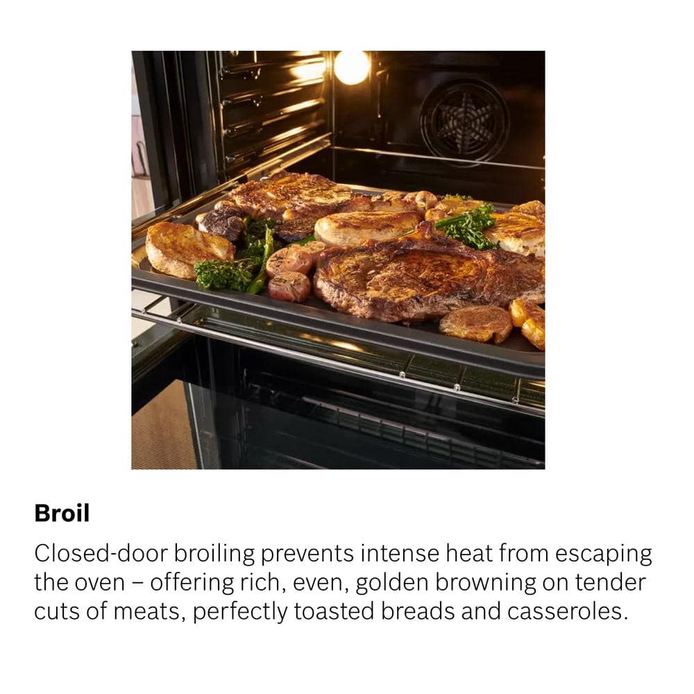 800 Series 30 In. Built-In Smart Combination Electric Convection Wall Oven and Speed Microwave in Black Stainless Steel