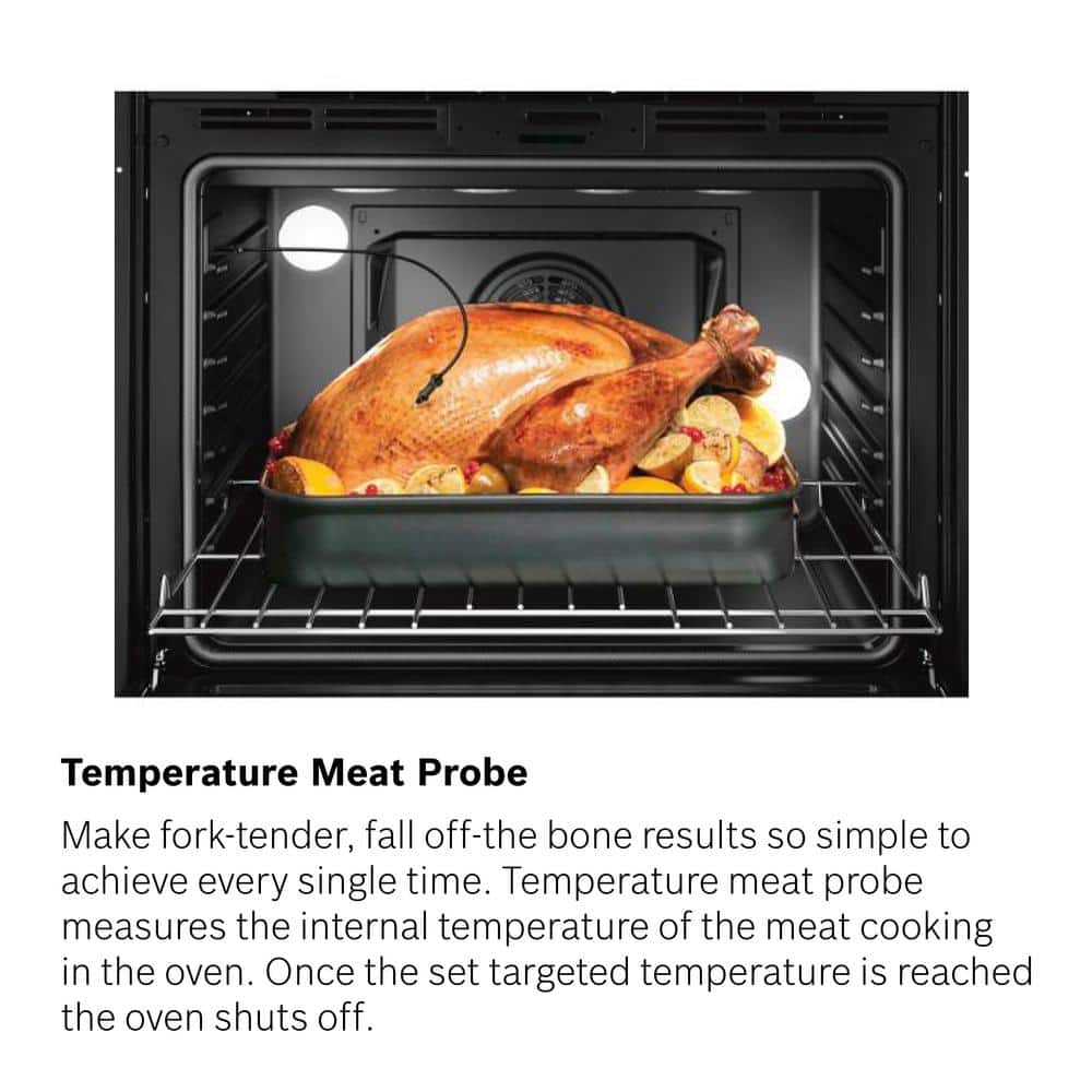 800 Series 30 In. Built-In Smart Combination Electric Convection Wall Oven and Speed Microwave in Black Stainless Steel