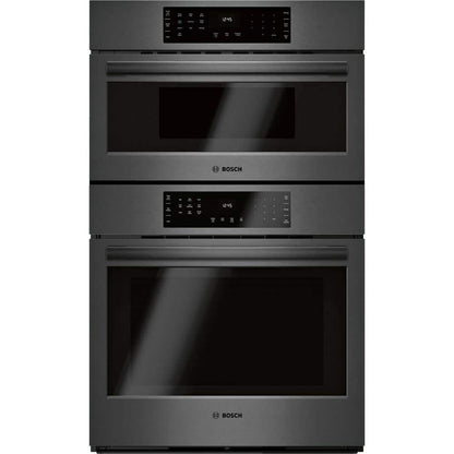 800 Series 30 In. Built-In Smart Combination Electric Convection Wall Oven and Speed Microwave in Black Stainless Steel
