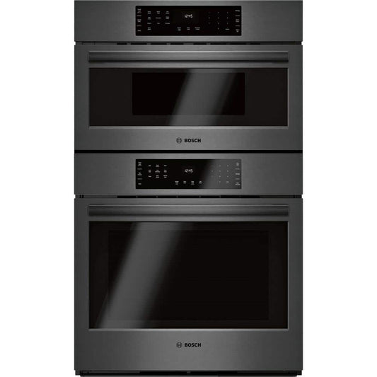 800 Series 30 In. Built-In Smart Combination Electric Convection Wall Oven and Speed Microwave in Black Stainless Steel