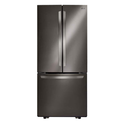 30 In. W 22 Cu. Ft. French Door Refrigerator with Ice Maker in Black Stainless Steel