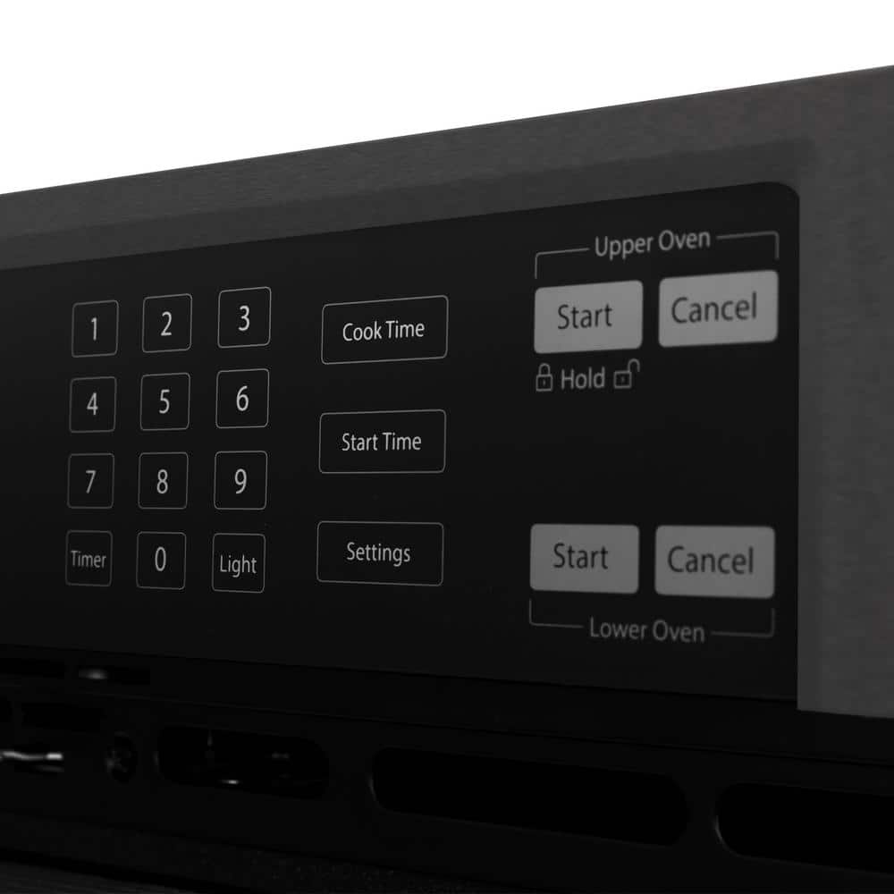 Professional 30 In. Double Electric Wall Oven with True Convection and Self Clean in Black Stainless Steel