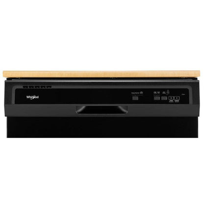 24 In. Black Front Control Heavy-Duty Portable Dishwasher with 1 Hour Wash Cycle and 12-Place Settings, 64 Dba