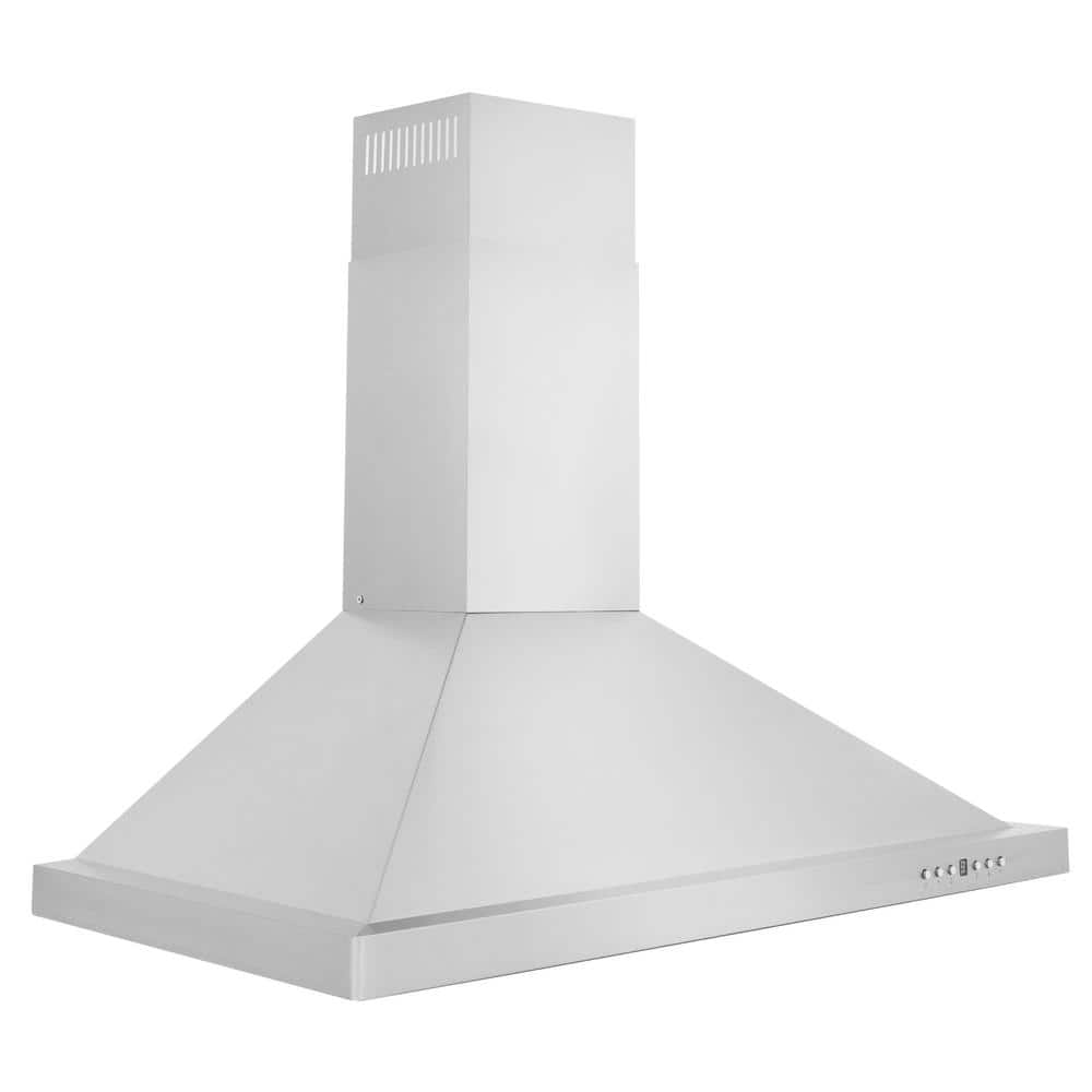 36 In. 400 CFM Convertible Vent Wall Mount Range Hood in Stainless Steel