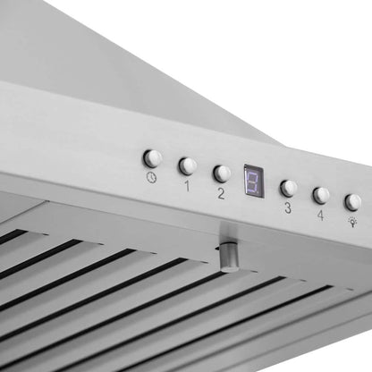 36 In. 400 CFM Convertible Vent Wall Mount Range Hood in Stainless Steel