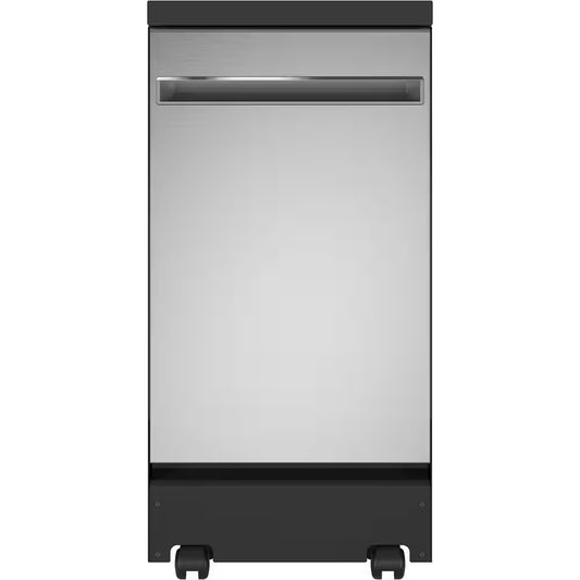 18 In. Stainless Steel Portable Dishwasher with Sanitize Cycle and 52 Dba
