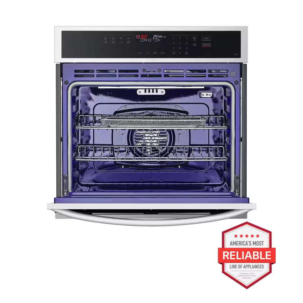 4.7 Cu. Ft. Smart Single Electric Wall Oven with Fan Convection, Air Fry in Printproof in Stainless Steel