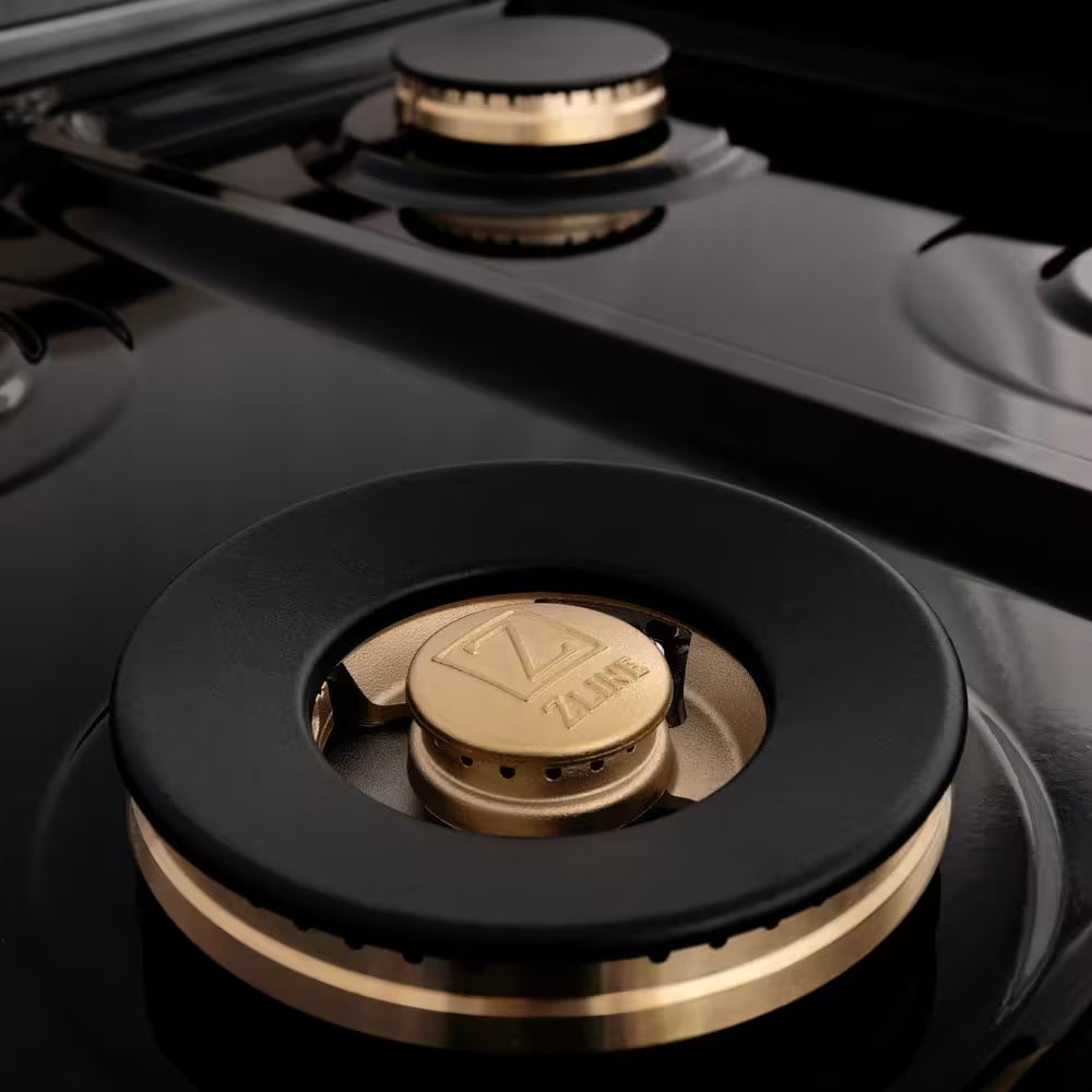 Autograph Edition 48 In. 7 Burner Double Oven Dual Fuel Range in Stainless Steel and Polished Gold