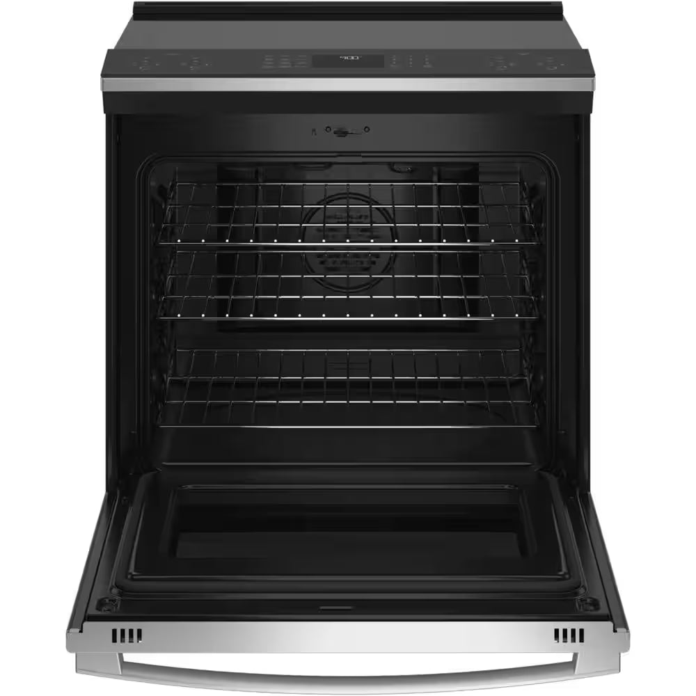Profile 30 In. 4 Burner Element Smart Slide-In Induction Range in Fingerprint Resistant Stainless W/ Convection, Air Fry