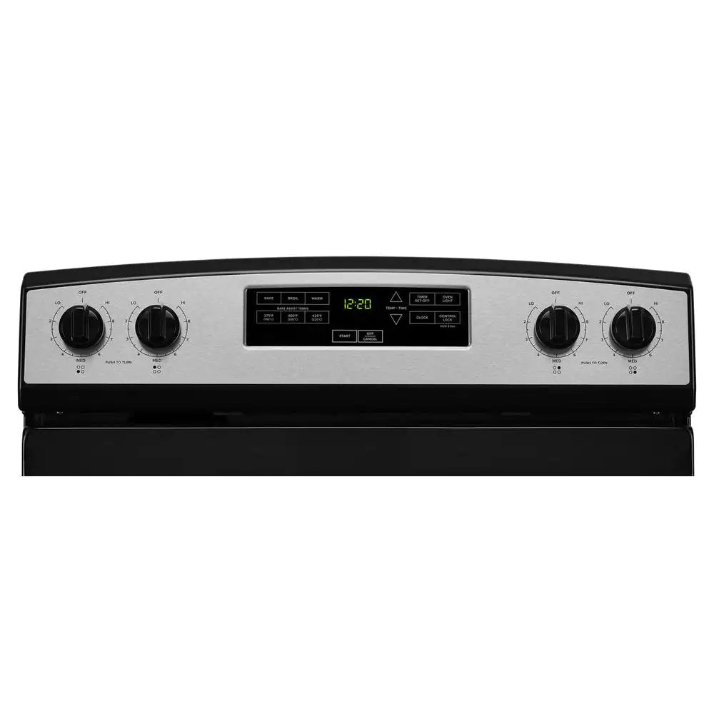 30 In. 4 Burner Element Freestanding Electric Range in Stainless Steel