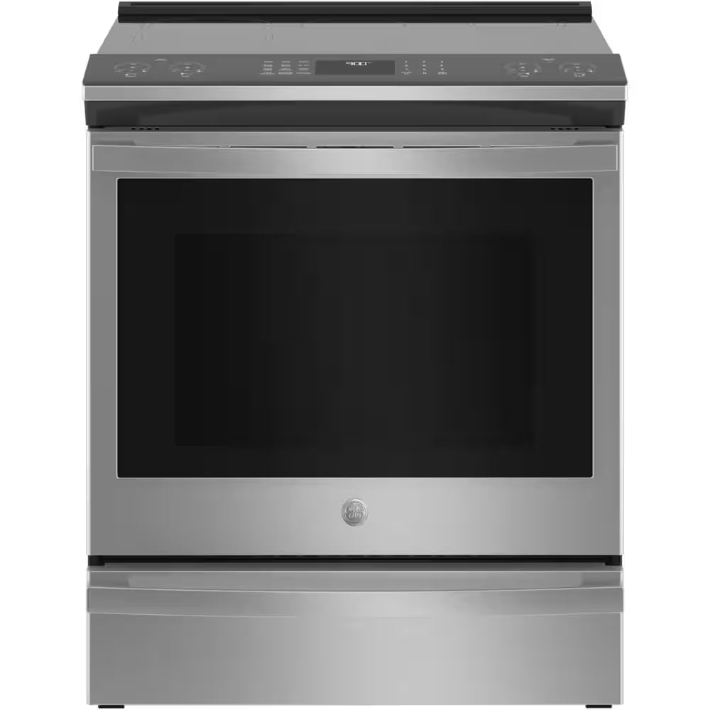 Profile 30 In. 4 Burner Element Smart Slide-In Induction Range in Fingerprint Resistant Stainless W/ Convection, Air Fry