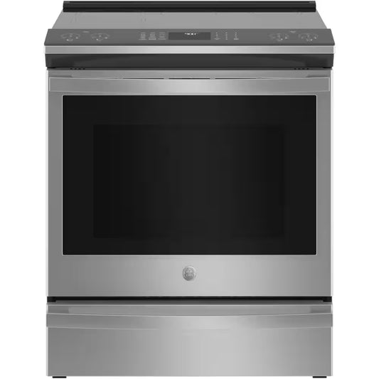 Profile 30 In. 4 Burner Element Smart Slide-In Induction Range in Fingerprint Resistant Stainless W/ Convection, Air Fry