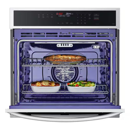 4.7 Cu. Ft. Smart Single Electric Wall Oven with Fan Convection, Air Fry in Printproof in Stainless Steel
