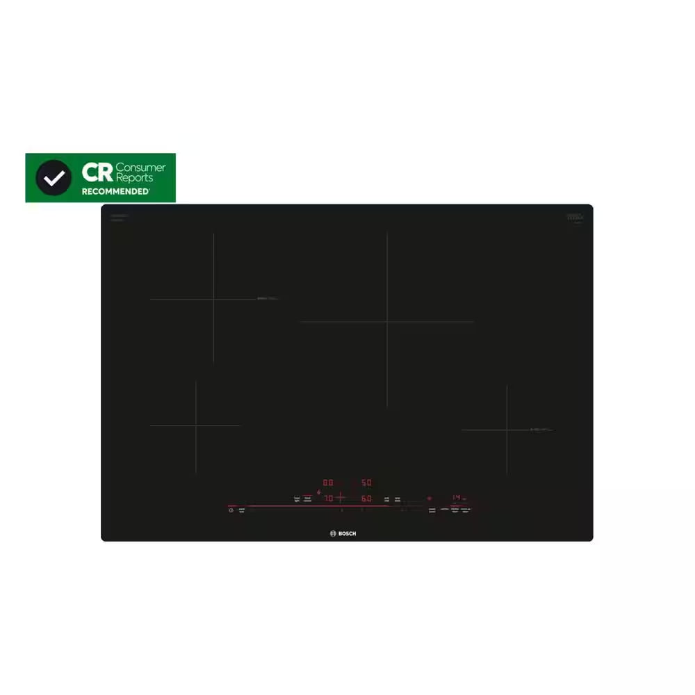 800 Series 30 In. Induction Cooktop in Black with 4 Burner Elements