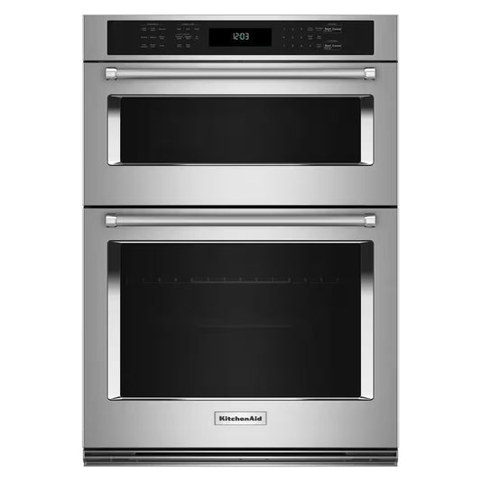 27 In. Electric Wall Oven and Microwave Combo in Stainless Steel with Air Fry Mode