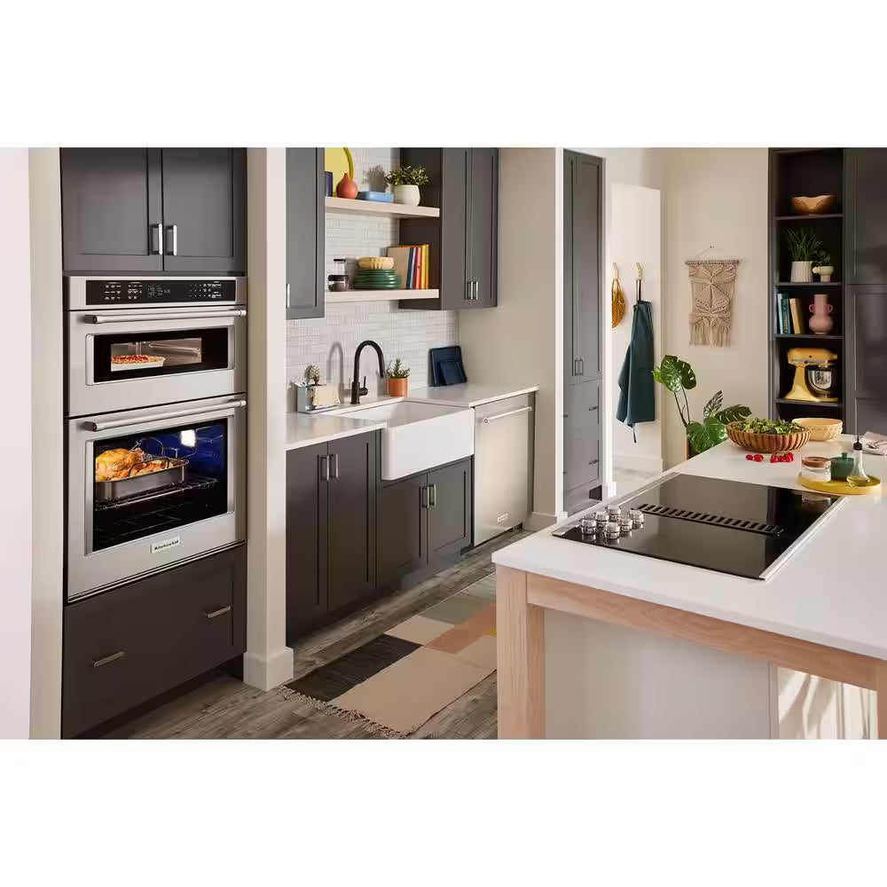 27 In. Electric Wall Oven and Microwave Combo in Stainless Steel with Air Fry Mode