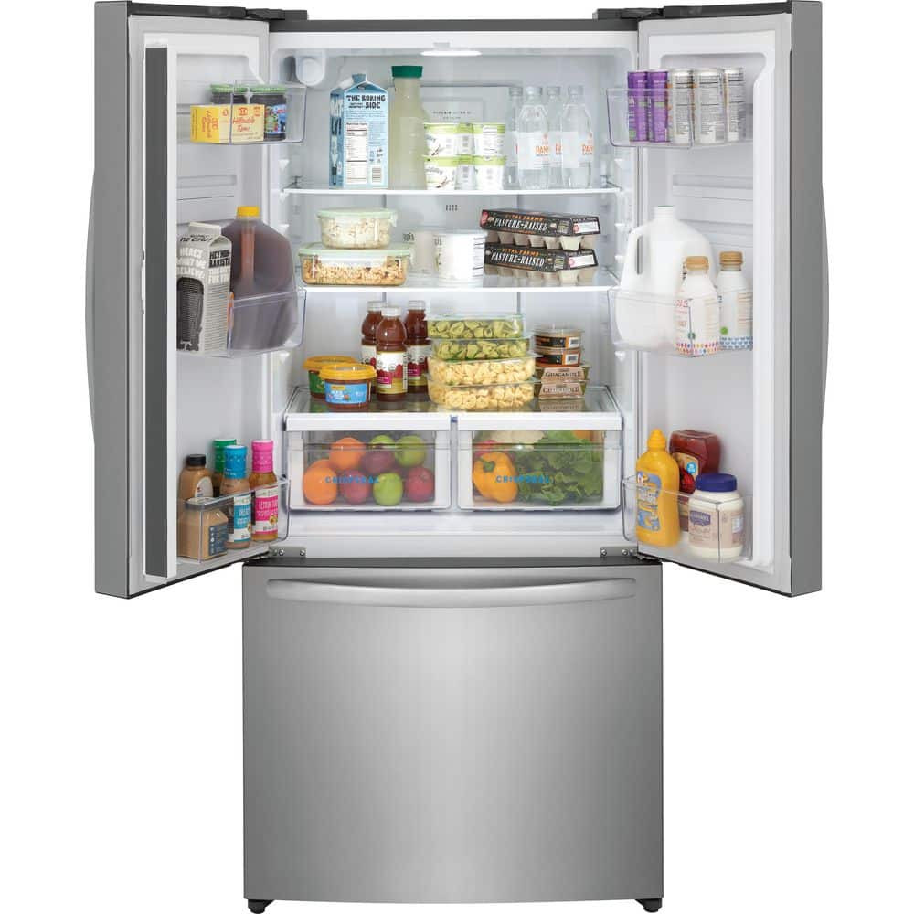 31.5 In. 18 Cu. Ft. Counter Depth French Door Refrigerator in Fingerprint-Resistant Stainless Look