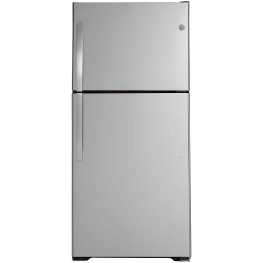21.9 Cu. Ft. Top Freezer Refrirator in Finrprint Resistant Stainless Steel, Gara Ready