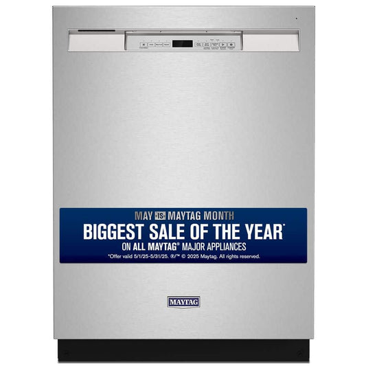 24 In. Fingerprint Resistant Stainless Front Control Built-In Tall Tub Dishwasher with Dual Power Filtration, 50 Dba