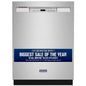 24 In. Fingerprint Resistant Stainless Front Control Built-In Tall Tub Dishwasher with Dual Power Filtration, 50 Dba