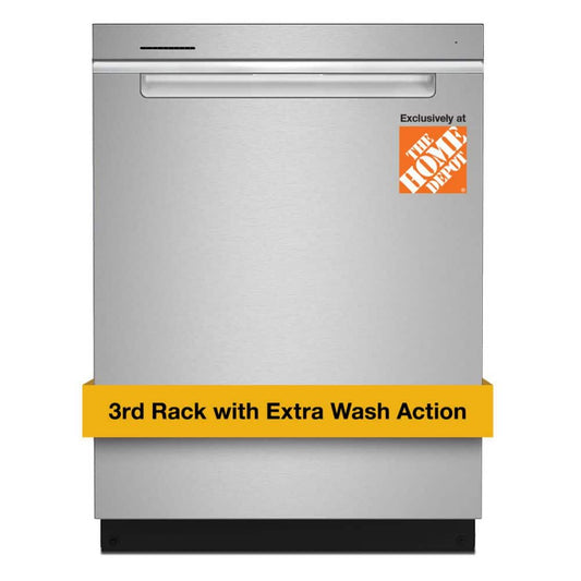 24 In. Built-In Tall Tub Dishwasher in Fingerprint Resistant Stainless Steel with Washing 3Rd Rack, 41 DBA