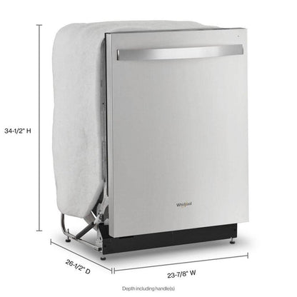 24 In. Fingerprint Resistant Stainless Steel Top Control Dishwasher with 3Rd Rack