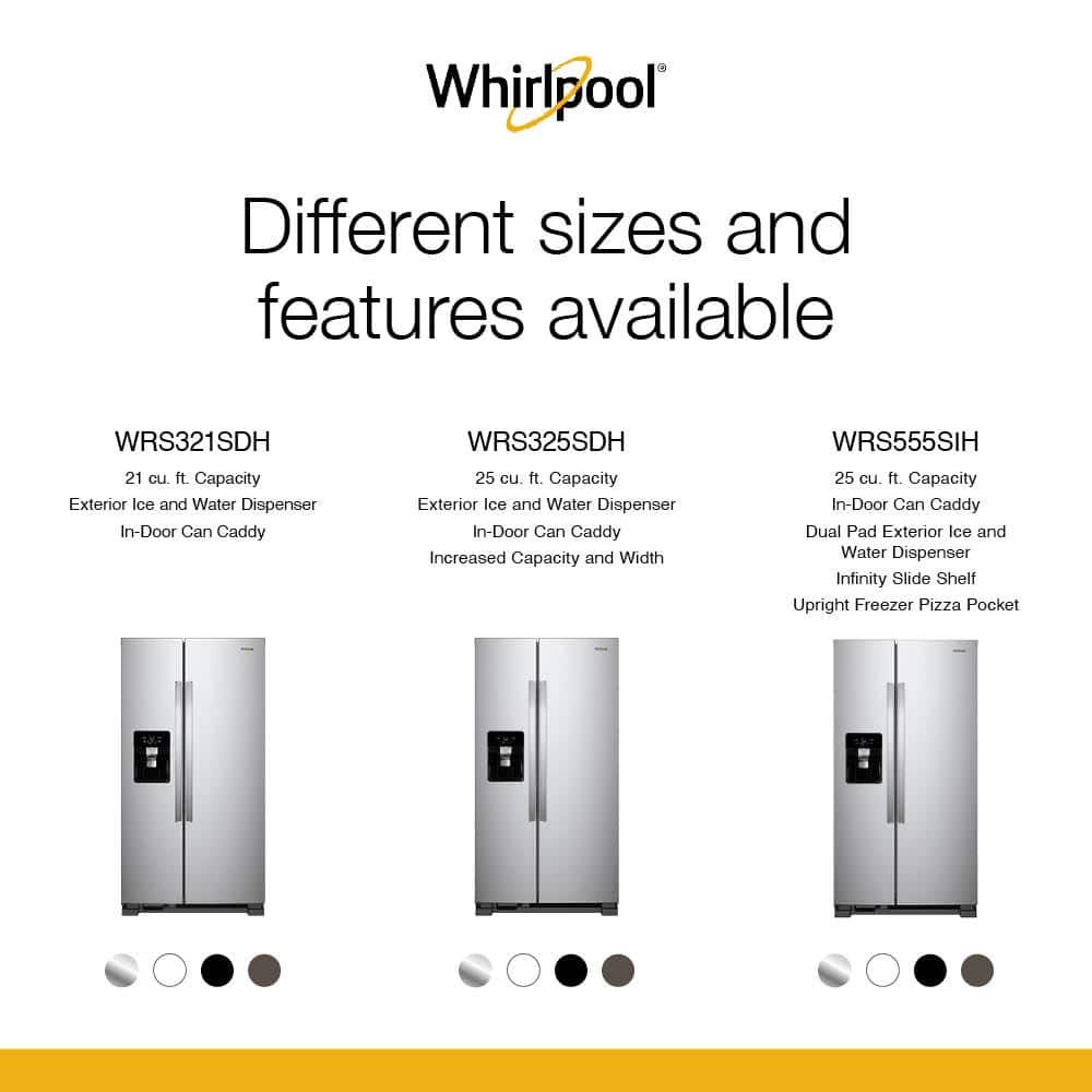 21.4 Cu. Ft. Side by Side Refrigerator in Fingerprint Resistant Stainless Steel