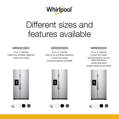 21.4 Cu. Ft. Side by Side Refrigerator in Fingerprint Resistant Stainless Steel