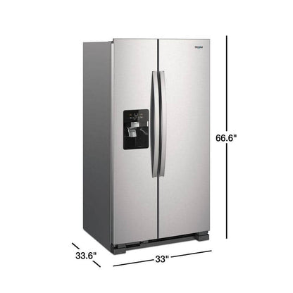 21.4 Cu. Ft. Side by Side Refrigerator in Fingerprint Resistant Stainless Steel