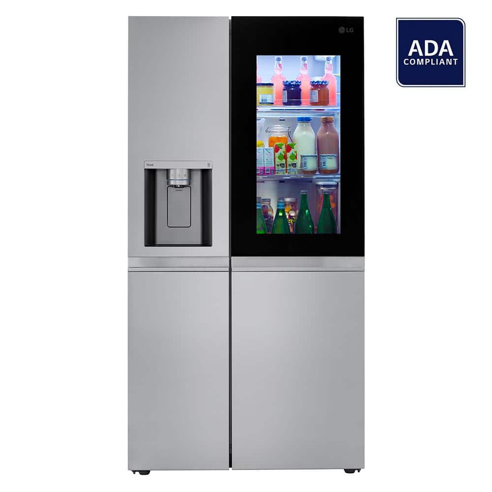 27 Cu. Ft. Side by Side Smart Refrigerator W/ Instaview and Craft Ice in Printproof Stainless Steel