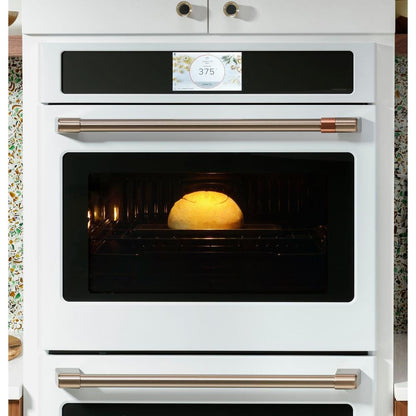30 In. Smart Double Electric Smart Wall Oven with Convection Self-Cleaning in Matte White, Fingerprint Resistant