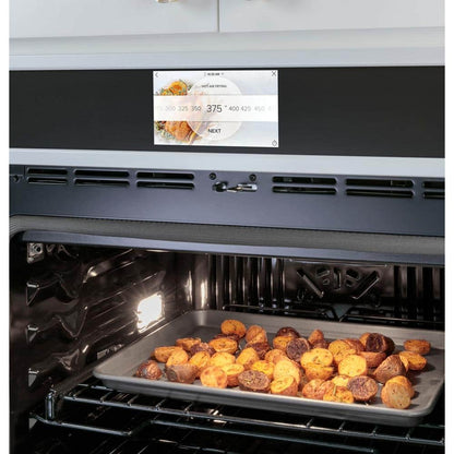 30 In. Smart Double Electric Smart Wall Oven with Convection Self-Cleaning in Matte White, Fingerprint Resistant