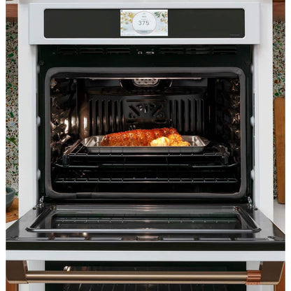 30 In. Smart Double Electric Smart Wall Oven with Convection Self-Cleaning in Matte White, Fingerprint Resistant