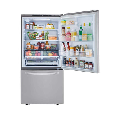 33 In. W 26 Cu. Ft. Bottom Freezer Refrigerator W/ Multi-Air Flow and Smart Cooling in Printproof Stainless Steel