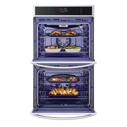 9.4 Cu. Ft. Smart Double Wall Oven with Fan Convection, Air Fry in Printproof in Stainless Steel
