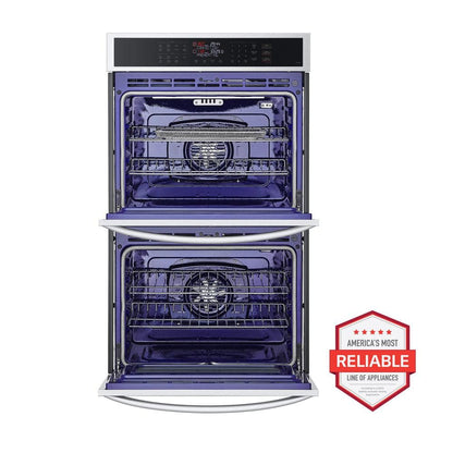 9.4 Cu. Ft. Smart Double Wall Oven with Fan Convection, Air Fry in Printproof in Stainless Steel
