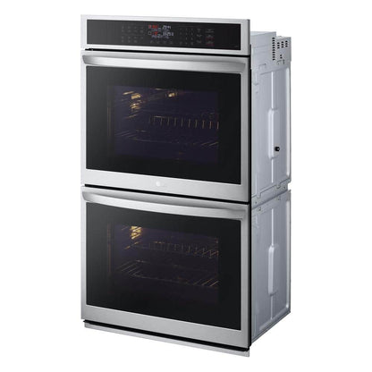9.4 Cu. Ft. Smart Double Wall Oven with Fan Convection, Air Fry in Printproof in Stainless Steel