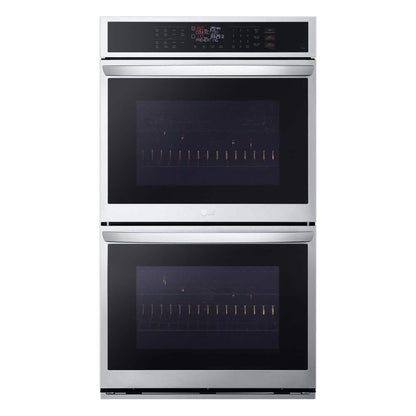 9.4 Cu. Ft. Smart Double Wall Oven with Fan Convection, Air Fry in Printproof in Stainless Steel