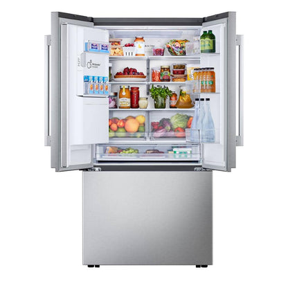 24 Cu. Ft. Counter Depth MAX Zero Clearance 3-Door French Door Refrigerator with Craft Ice in Printproof Stainless Steel
