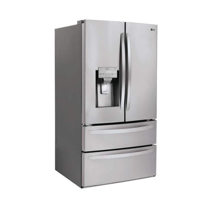 28 Cu. Ft. 4-Door French Door Smart Refrigerator with Ice and Water Dispenser in Printproof Stainless Steel