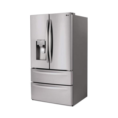 28 Cu. Ft. 4-Door French Door Smart Refrigerator with Ice and Water Dispenser in Printproof Stainless Steel