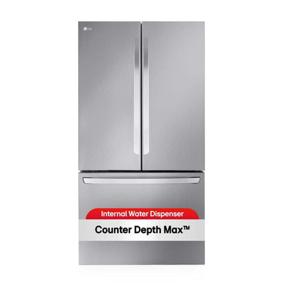 27 Cu. Ft. Smart Counter-Depth MAX French Door Refrigerator with Internal Water Dispenser in Printproof Stainless Steel