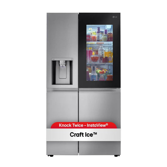 27 Cu. Ft. Side by Side Smart Refrigerator W/ Instaview and Craft Ice in Printproof Stainless Steel