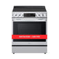 30 In. 5 Burner Element Slide-In Induction Range with Instaview and Air Fry in Printproof Stainless Steel