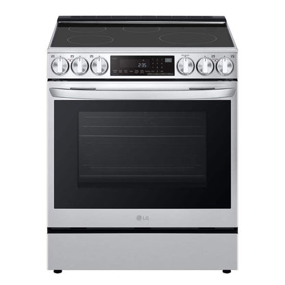 30 In. 5 Burner Element Slide-In Induction Range with Instaview and Air Fry in Printproof Stainless Steel