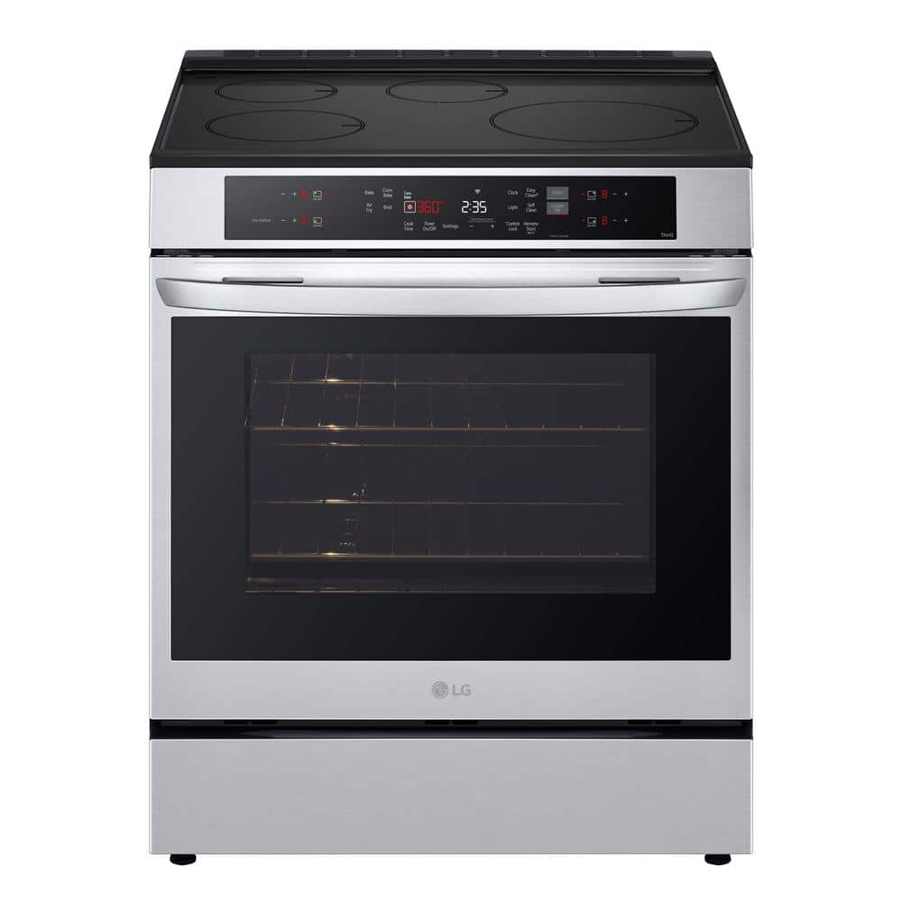 6.3 Cu. Ft. SMART Induction Slide-In Range in Printproof Stainless Steel with Convection, Easyclean, and Air Fry Tray