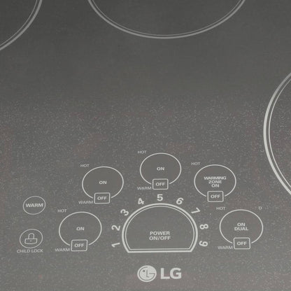 30 In. Radiant Smooth Surface Electric Cooktop in Black with 5 Burner Elements and Smoothtouch Controls