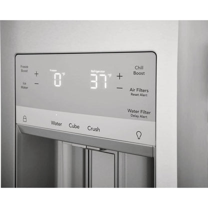 Gallery 36 In. 22 Cu. Ft. Counter-Depth 4-Door French Door Refrigerator in Smudge-Proof Stainless Steel