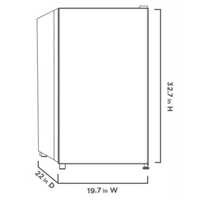 4.3 Cu. Ft. Mini Refrigerator in Stainless Steel, ENERGY STAR