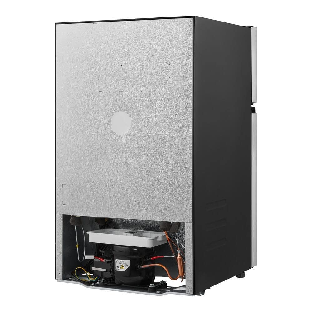 3.1 Cu. Ft. 2-Door Mini Refrigerator in Stainless Steel with Freezer, ENERGY STAR